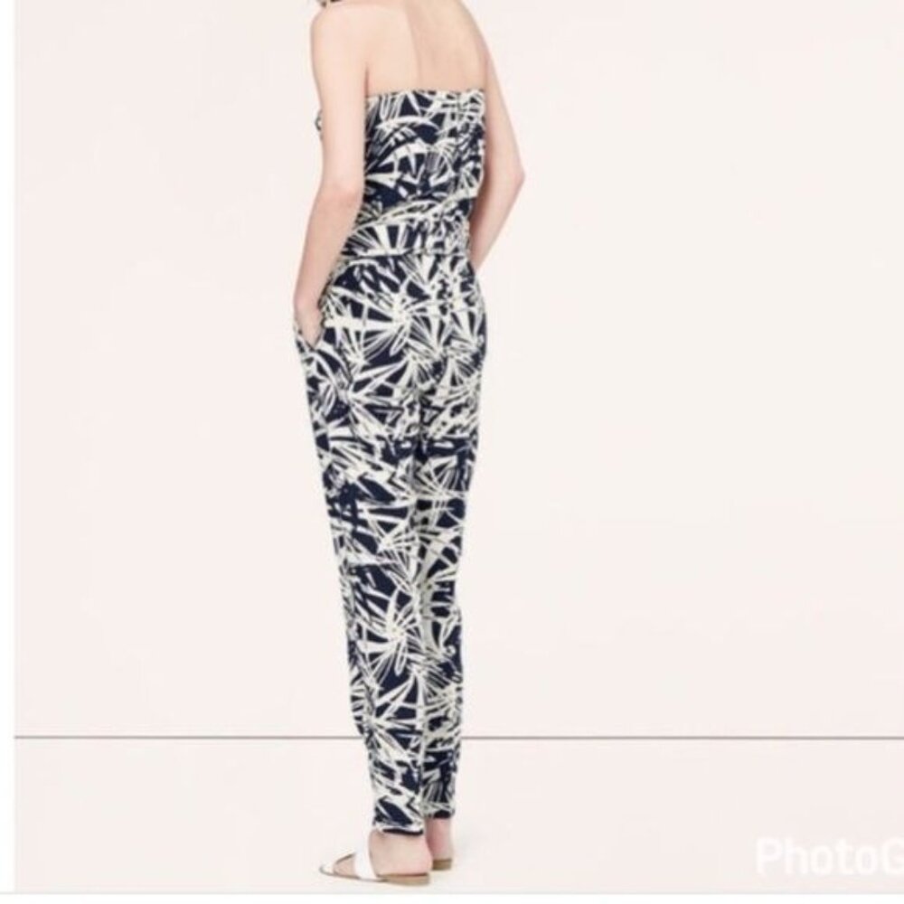 LOFT 4 Jungle fever palm leaf SXY jumpsuit EUC - Picture 3 of 5